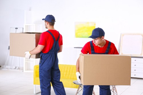 House removal team working on a home move in Edgware