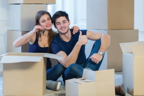 Local removals team working on a home move in Edgware