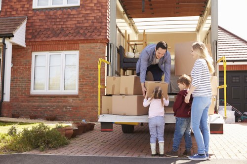 Removal team preparing a local move in Edgware