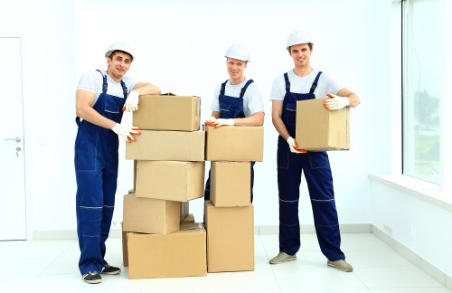 Commercial moving team planning an office relocation in Edgware