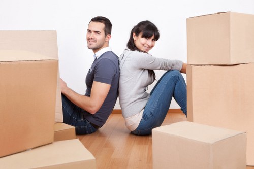 Customer reviewing booking details for a moving service