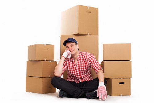 Careful loading of furniture for an Edgware removal job