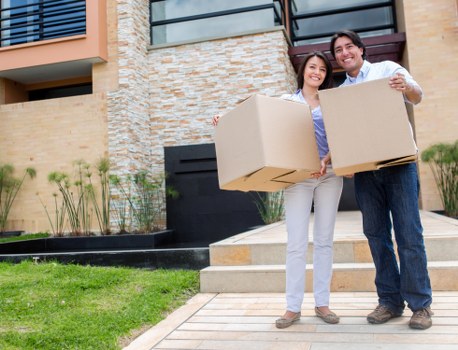 Moving boxes and household items prepared for same day removals